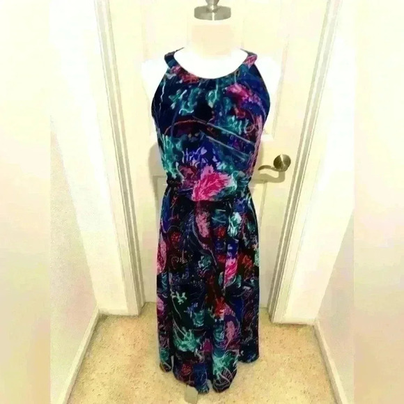 Women’s Soma Woven Halter Maxi Dress Sensational Navy - Picture 5 of 6